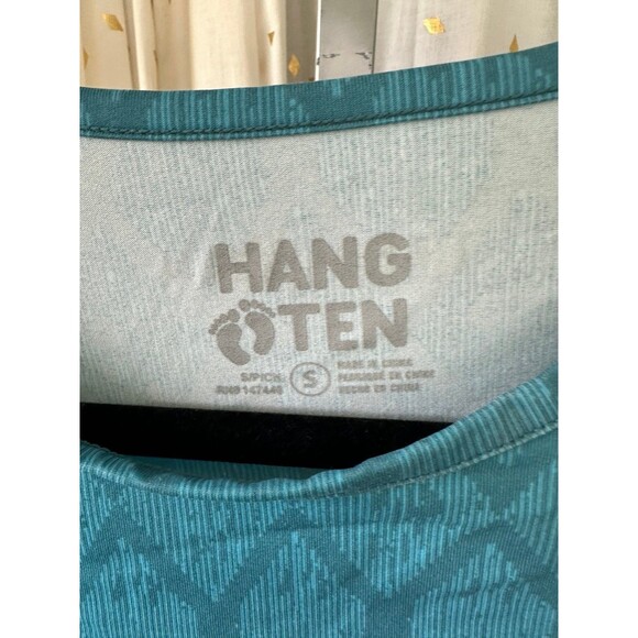 Hang Ten Women's Geometric Long Sleeve Sun Protection UPF 50+ Rash Guard Shirt S - Picture 5 of 7